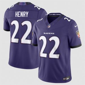 Baltimore Ravens #22 Derrick Henry Purple 2026 F.U.S.E Vapor Stitched Limited Jersey
