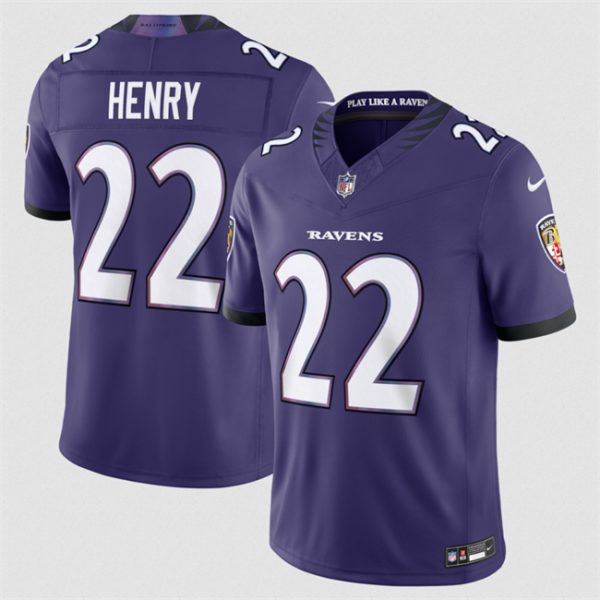 Baltimore Ravens #22 Derrick Henry Purple 2026 F.U.S.E Vapor Stitched Limited Jersey