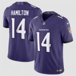 Baltimore Ravens #14 Kyle Hamilton Purple 2026 F.U.S.E Vapor Stitched Limited Jersey