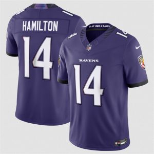 Baltimore Ravens #14 Kyle Hamilton Purple 2026 F.U.S.E Vapor Stitched Limited Jersey