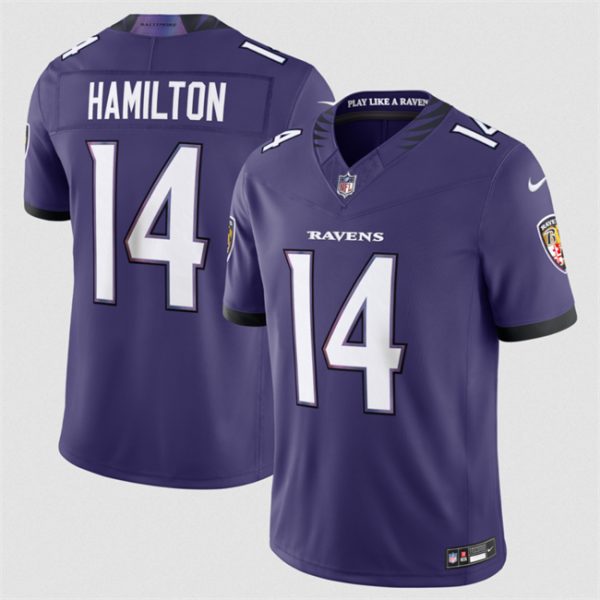 Baltimore Ravens #14 Kyle Hamilton Purple 2026 F.U.S.E Vapor Stitched Limited Jersey