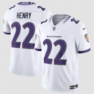 Baltimore Ravens #22 Derrick Henry White 2026 F.U.S.E. Vapor Stitched Limited Jersey