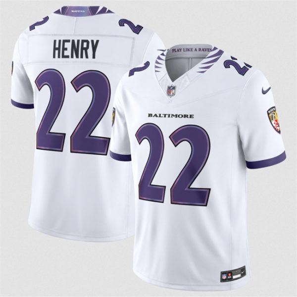 Baltimore Ravens #22 Derrick Henry White 2026 F.U.S.E. Vapor Stitched Limited Jersey