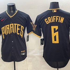 Pittsburgh Pirates #6 Konnor Griffin Black 2026 City Connect Stadium Stitched Jersey
