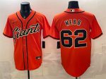 San Francisco Giants #62 Logan Webb Orange Cool Base Stitched Jersey