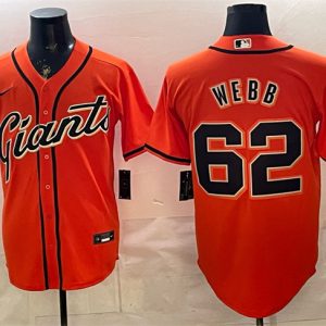 San Francisco Giants #62 Logan Webb Orange Cool Base Stitched Jersey