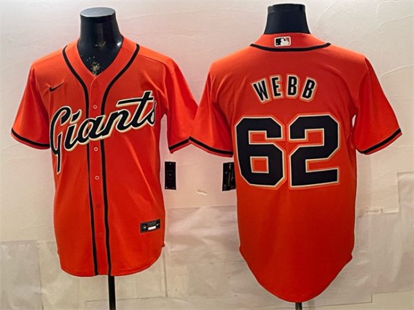 San Francisco Giants #62 Logan Webb Orange Cool Base Stitched Jersey