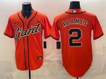 San Francisco Giants #2 Willy Adames Orange Cool Base Stitched Jersey