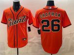 San Francisco Giants #26 Matt Chapman Orange Cool Base Stitched Jersey
