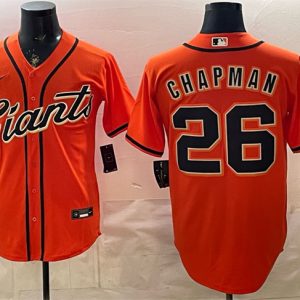 San Francisco Giants #26 Matt Chapman Orange Cool Base Stitched Jersey