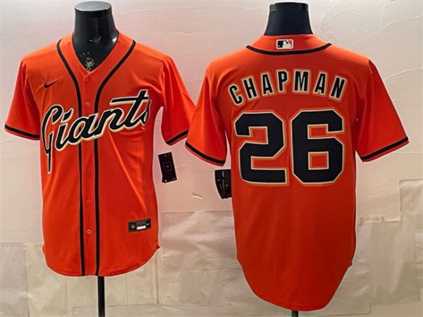 San Francisco Giants #26 Matt Chapman Orange Cool Base Stitched Jersey