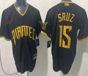 Pittsburgh Pirates #15 Oneil Cruz Black 2026 City Connect Stadium Jersey