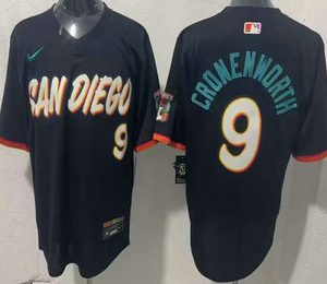 San Diego Padres #9 Jake Cronenworth Black 2026 City Connect Stadium Jersey