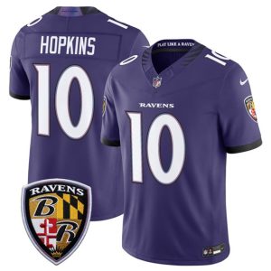 Baltimore Ravens #10 DeAndre Hopkins Purple 2026 F.U.S.E Vapor Limited Stitched Jersey