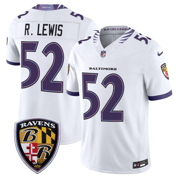 Baltimore Ravens #52 Ray Lewis White 2026 F.U.S.E. Vapor Limited Stitched Jersey