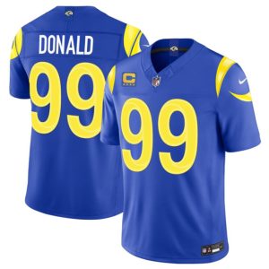Los Angeles Rams #99 Aaron Donald Royal 2026 F.U.S.E. With 4- Star C Patch Vapor Limited Stitched Jersey
