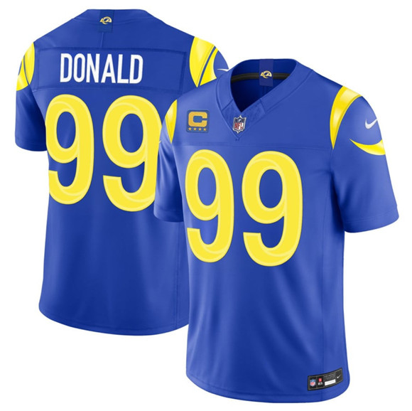 Los Angeles Rams #99 Aaron Donald Royal 2026 F.U.S.E. With 4- Star C Patch Vapor Limited Stitched Jersey
