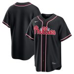 Philadelphia Phillies Blank Fashion Black Out Stitched Jersey