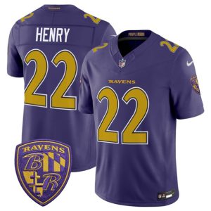 Baltimore Ravens #22 Derrick Henry Purple 2026 F.U.S.E. Alternate Vapor Limited Stitched Jersey