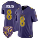 Baltimore Ravens #8 Lamar Jackson Purple 2026 F.U.S.E. Alternate Vapor Limited Stitched Jersey