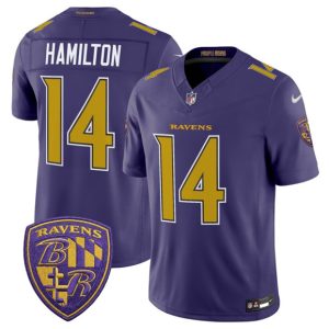 Baltimore Ravens #14 Kyle Hamilton Purple 2026 F.U.S.E. Alternate Vapor Limited Stitched Jersey