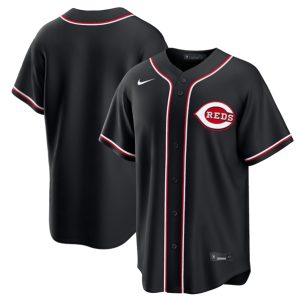 Cincinnati Reds Blank Black Out Stitched Jersey