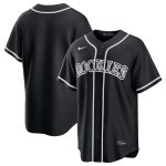 Colorado Rockies Blank Black Out Stitched Jersey