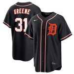 Detroit Tigers #31 Riley Greene Black Out Stitched Jersey