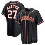 Houston Astros #27 Jose Altuve 2026 Black Out Stitched Jersey