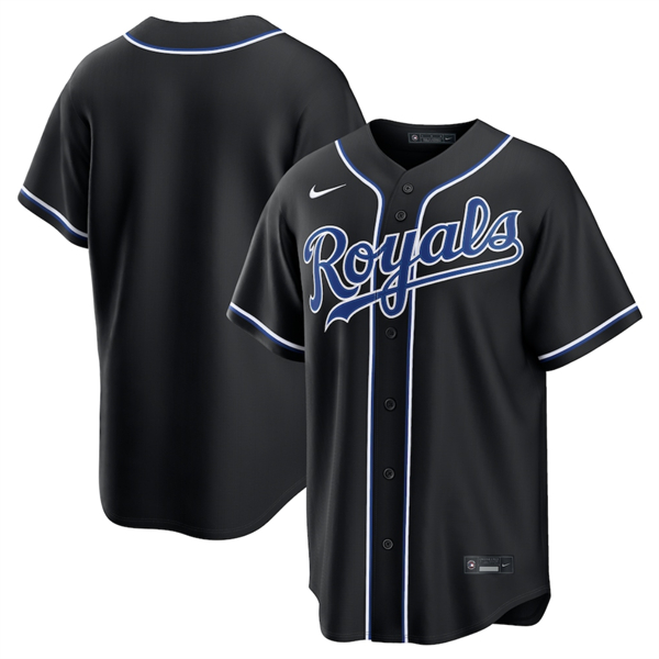 Kansas City Royals Blank Black Out Stitched Jersey