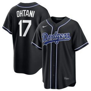 Los Angeles Dodgers #17 Shohei Ohtani 2026 Black Out Stitched Jersey