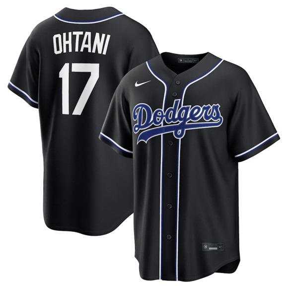 Los Angeles Dodgers #17 Shohei Ohtani 2026 Black Out Stitched Jersey