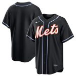 New York Mets Blank 2026 Black Out Stitched Jersey