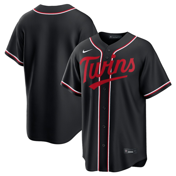 Minnesota Twins Blank Black Out Stitched Jersey