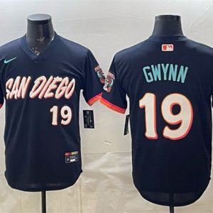 San Diego Padres #19 Tony Gwynn Obsidian 2026 City Connect Stadium Stitched Jersey