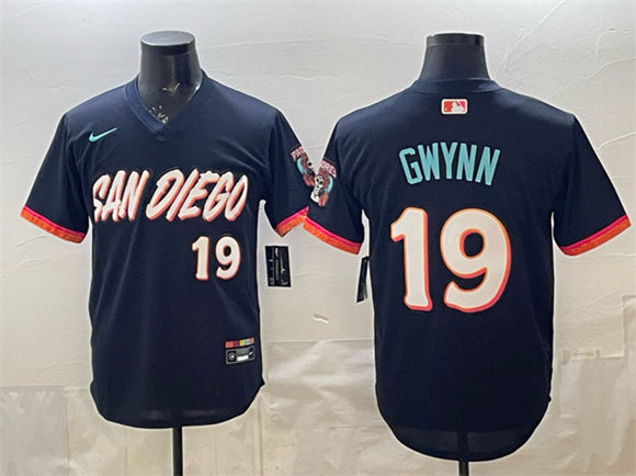 San Diego Padres #19 Tony Gwynn Obsidian 2026 City Connect Stadium Stitched Jersey