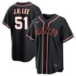 San Francisco Giants #51 Jung Hoo Lee Black Out Stitched Jersey