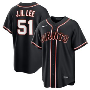 San Francisco Giants #51 Jung Hoo Lee Black Out Stitched Jersey