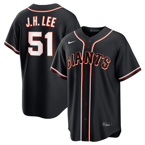 San Francisco Giants #51 Jung Hoo Lee Black Out Stitched Jersey