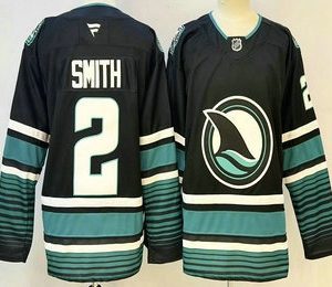 San Jose Sharks #2 Will Smith Black Authentic Jersey