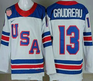 USA #13 Johnny Gaudreau White 2026 olympics authentic jersey