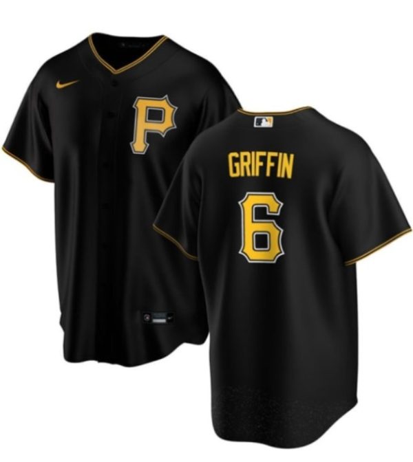 Pittsburgh Pirates #6 Konnor Griffin Black Cool Base Stitched Jersey