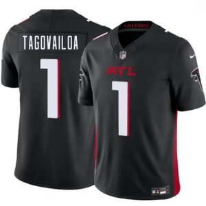 Atlanta Falcons #1 Tua Tagovailoa Black 2026 F.U.S.E. Vapor Untouchable Limited Stitched Jersey
