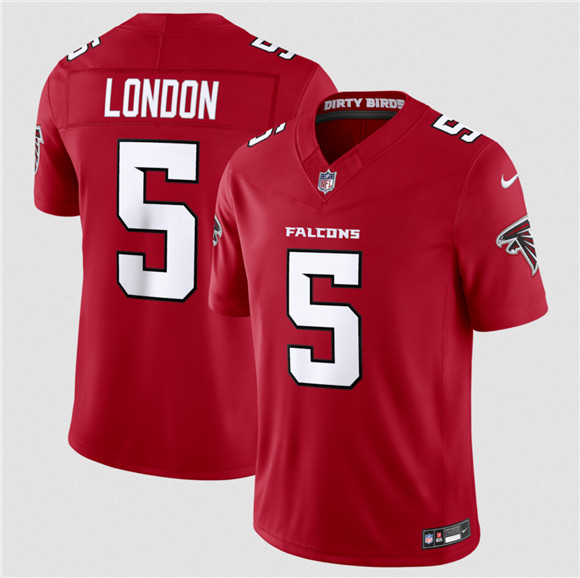 Atlanta Falcons #5 Drake London Red 2026 New F.U.S.E. Vapor Untouchable Limited Stitched Jersey
