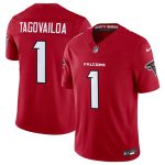 Atlanta Falcons #1 Tua Tagovailoa Red 2026 New F.U.S.E. Vapor Untouchable Limited Stitched Jersey