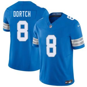 Detroit Lions #8 Greg Dortch Blue 2026 F.U.S.E. Vapor Limited Stitched Game Jersey