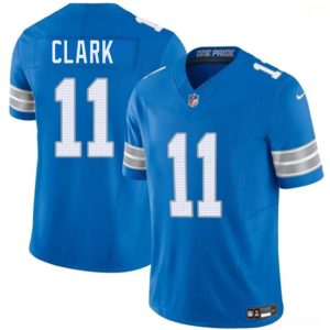Detroit Lions #11 Damone Clark Blue 2026 F.U.S.E. Vapor Limited Stitched Game Jersey