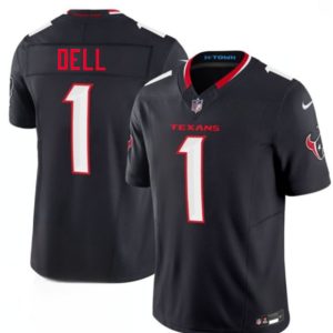 Houston Texans #1 Tank Dell Navy 2nd Alternate 2026 F.U.S.E. Vapor Limited Stitched Jersey