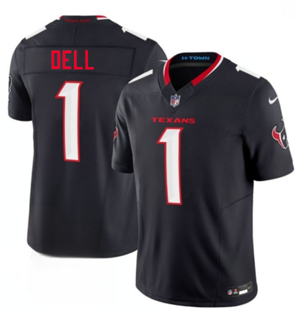 Houston Texans #1 Tank Dell Navy 2nd Alternate 2026 F.U.S.E. Vapor Limited Stitched Jersey