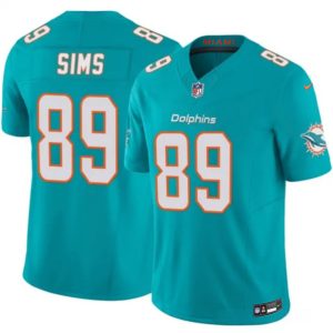 Miami Dolphins #89 Ben Sims Aqua 2026 F.U.S.E. Vapor Limited Stitched Jersey